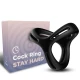 Inel penis X-Ring multiposition luminos din silicon medical, negru, Universal
