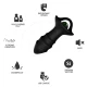 Vibrator & dop anal cu telecomandă, din silicon și ABS, negru