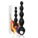 Vibrator finger cu dop anal din silicon, negru