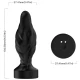 Vibrator cu dop anal cu telecomandă, negru, control de la distanță
