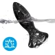 Vibrator & plug anal din silicon, negru, 9 moduri