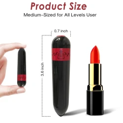 Vibrator tip bullet Rocket din silicon medical, negru, universal