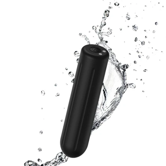 Vibrator tip bullet cu vibrații, negru, 2 cm x 8.8 cm