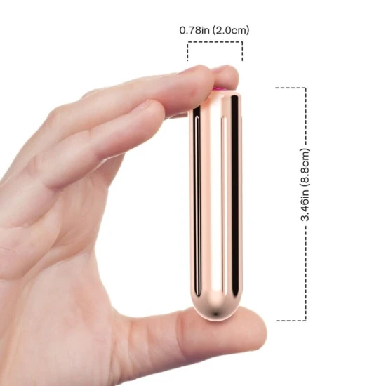 Vibrator tip bullet cu telecomandă, auriu, 2 cm x 8.8 cm