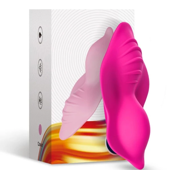 Chiloți vibratori cu telecomandă din silicon, fuchsia