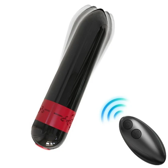 Vibrator tip bullet cu telecomandă, din silicon medical, negru, control la distanță