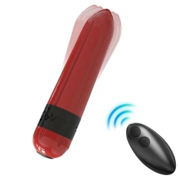 Vibrator tip bullet cu telecomandă, fuchsia, silicon medical, control remote
