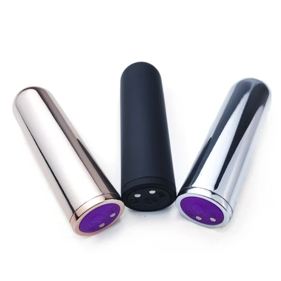 Vibrator bullet din silicon medical, negru, 2.1 x 7.9 cm
