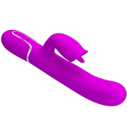 Vibrator Rabbit cu Licking din ABS și Silicon, Fuchsia