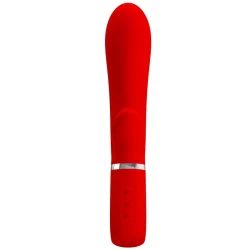 Vibrator G-Spot multifuncțional din silicon, roșu