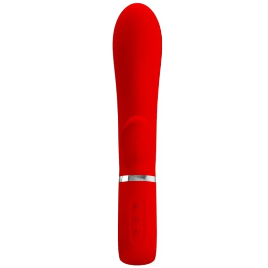Vibrator G-Spot multifuncțional din silicon, roșu