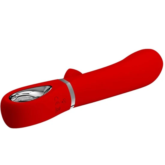 Vibrator G-Spot multifuncțional din silicon, roșu