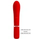 Vibrator G-Spot multifuncțional din silicon, roșu