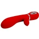 Vibrator G-Spot multifuncțional din silicon, roșu