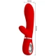 Vibrator G-Spot multifuncțional din silicon, roșu
