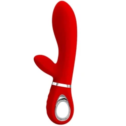 Vibrator G-Spot multifuncțional din silicon, roșu