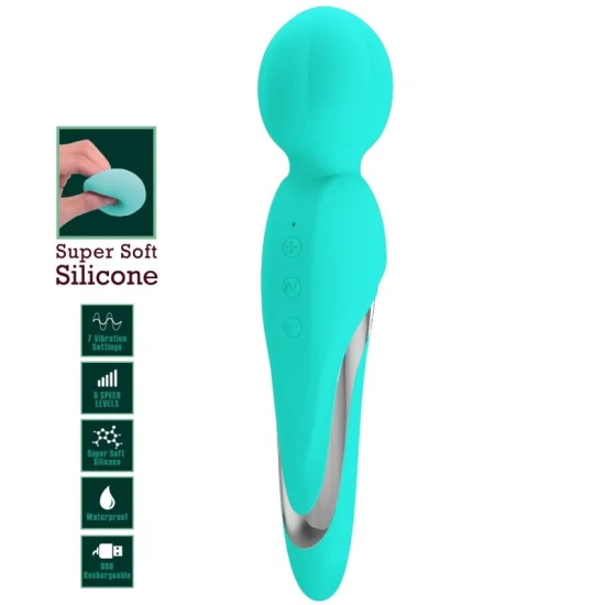 Masturbator Wand din silicon ABS, verde aqua