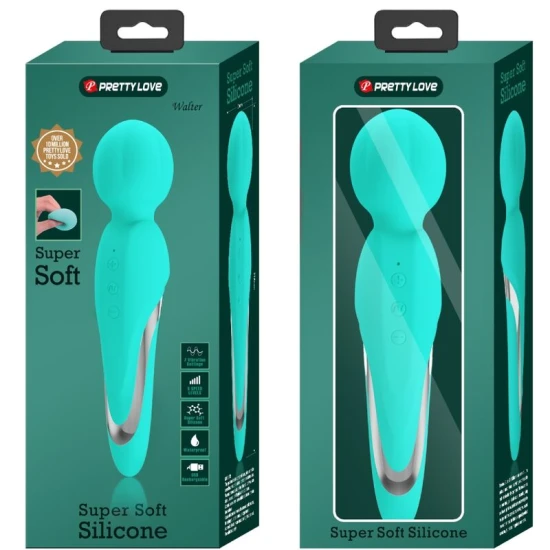 Masturbator Wand din silicon ABS, verde aqua