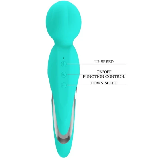 Masturbator Wand din silicon ABS, verde aqua