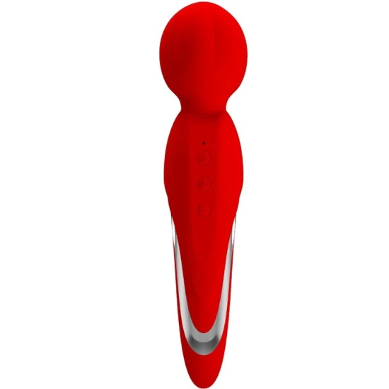 Vibrator Wand din silicon ABS, roșu