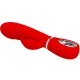 Vibrator G-Spot multifuncțional din ABS silicon, roșu