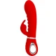 Vibrator G-Spot multifuncțional din ABS silicon, roșu