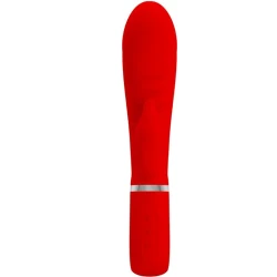 Vibrator G-Spot multifuncțional din ABS silicon, roșu