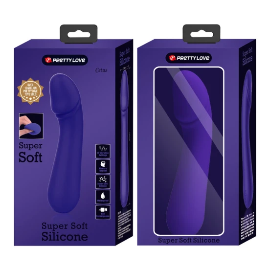 Vibrator flexibil G-spot din silicon, mov, USB reîncărcabil