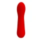 Vibrator flexibil G-spot din silicon, roșu