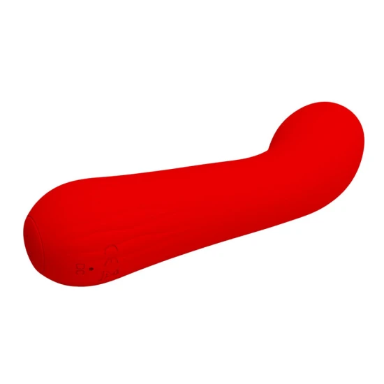 Vibrator flexibil G-spot din silicon, roșu