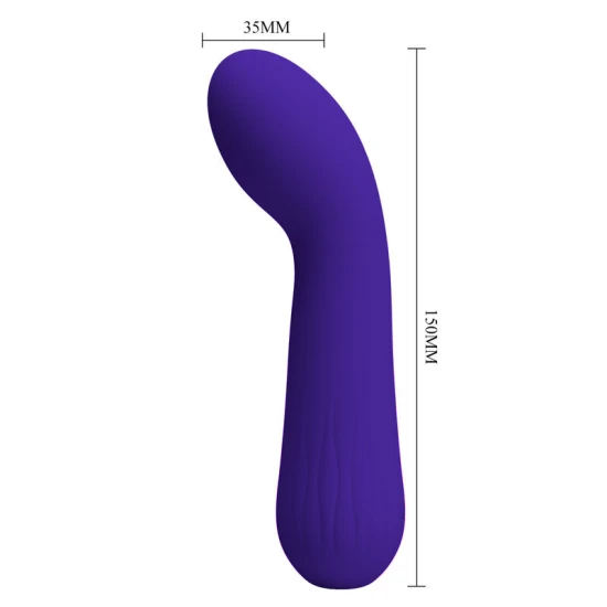 Vibrator G-spot flexibil din silicon, mov, USB reîncărcabil