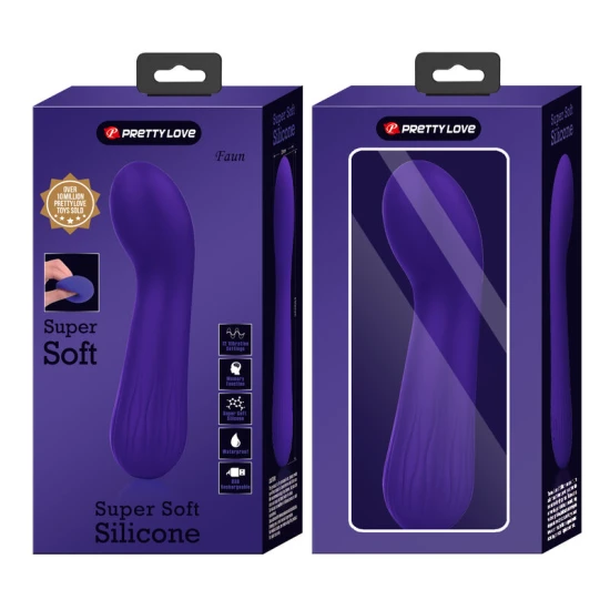 Vibrator G-spot flexibil din silicon, mov, USB reîncărcabil