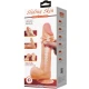 DILDO REALIST CU PIELE GLISANTĂ, CUPĂ DE SUCȚIE, 24 CM