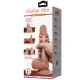 DILDO REALIST CU PIELE GLISANTĂ, CULOARE PIELE , 21,8 CM