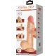 Dildo Realistic - Cu Ventuză, Alb, 20.6 CM