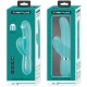 Vibrator rabbit multifuncțional 3 în 1 din ABS și silicon, verde aqua