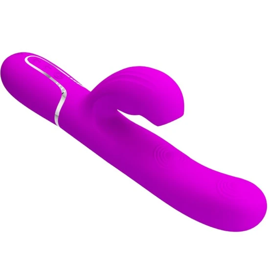 Vibrator G-Spot 3 în 1 din ABS și silicon, violet