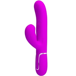 Vibrator G-Spot 3 în 1 din ABS și silicon, violet
