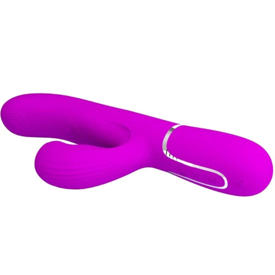 Vibrator G-Spot 3 în 1 din ABS și silicon, violet