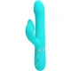 Vibrator Rabbit din ABS și silicon, verde aqua
