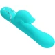 Vibrator Rabbit din ABS și silicon, verde aqua