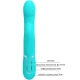 Vibrator Rabbit din ABS și silicon, verde aqua