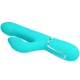 Vibrator Rabbit din ABS și silicon, verde aqua