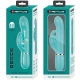 Vibrator Rabbit cu perle din ABS și silicon, verde aqua