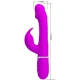 Vibrator iepuraș 3 în 1 din ABS și silicon, fuchsia