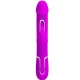 Vibrator iepuraș 3 în 1 din ABS și silicon, fuchsia