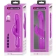 Vibrator iepuraș 3 în 1 din ABS și silicon, fuchsia
