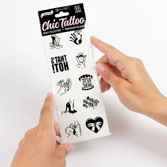 SECRET PLAY - Set de 10 tatuaje temporare Kinky Collection