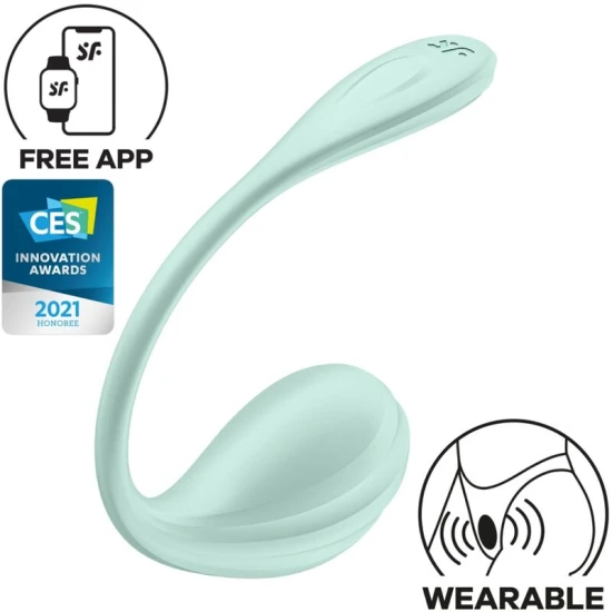Stimulator G-Point Smooth Petal din silicon, verde apă