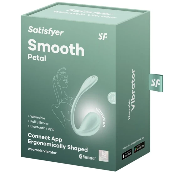 Stimulator G-Point Smooth Petal din silicon, verde apă